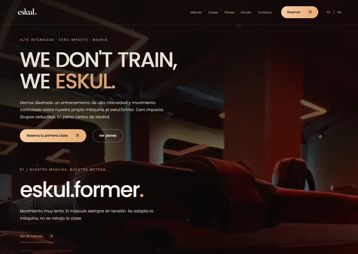 Captura de la web de eskul.